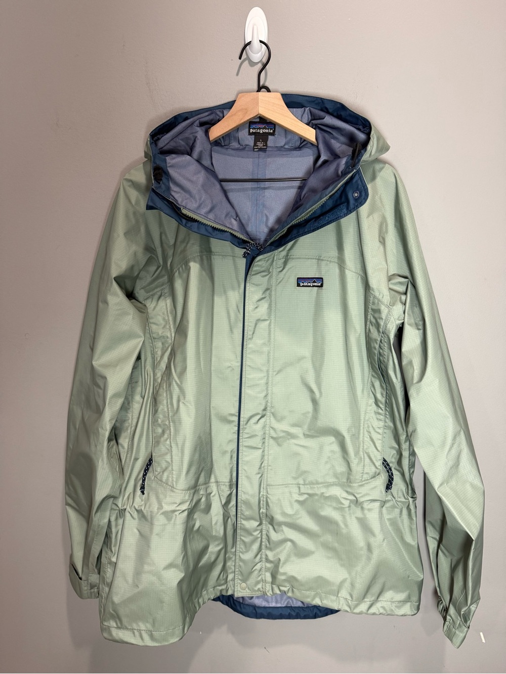Vintage Patagonia Super Pluma Jacket 2001 Gore Shell Green Blue L